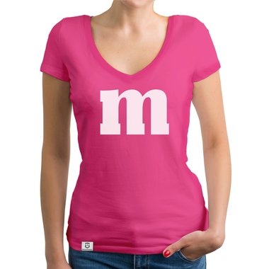 Damen T-Shirt V-Ausschnitt - M und M