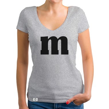 Damen T-Shirt V-Ausschnitt - M und M