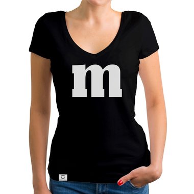 Damen T-Shirt V-Ausschnitt - M und M