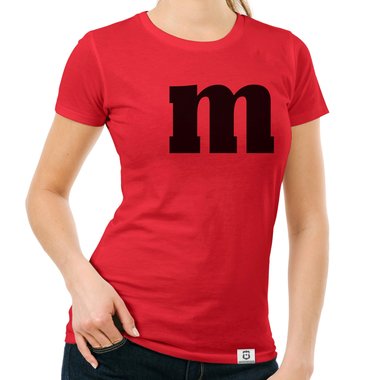 Damen T-Shirt - M und M weiss-schwarz XXL