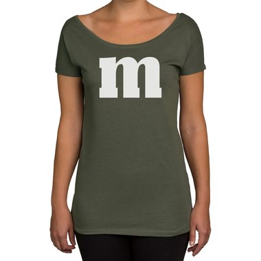 Damen T-Shirt U-Boot-Ausschnitt - M und M