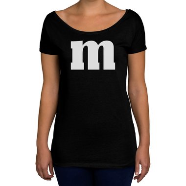 Damen T-Shirt U-Boot-Ausschnitt - M und M