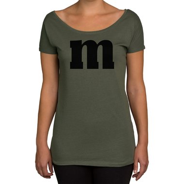 Damen T-Shirt U-Boot-Ausschnitt - M und M