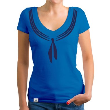 Damen T-Shirt V-Ausschnitt - Matrosin