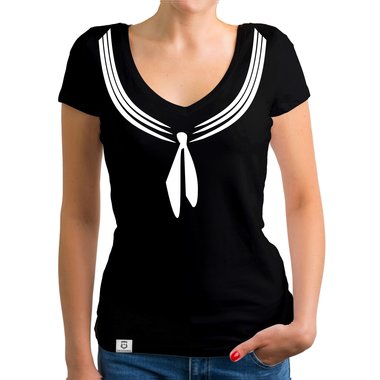 Damen T-Shirt V-Ausschnitt - Matrosin