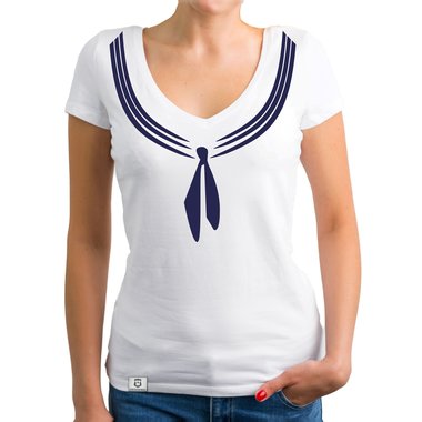 Damen T-Shirt V-Ausschnitt - Matrosin