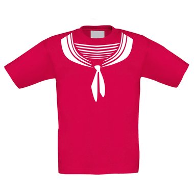 Kinder T-Shirt - Matrose weiss-dunkelblau 152-164