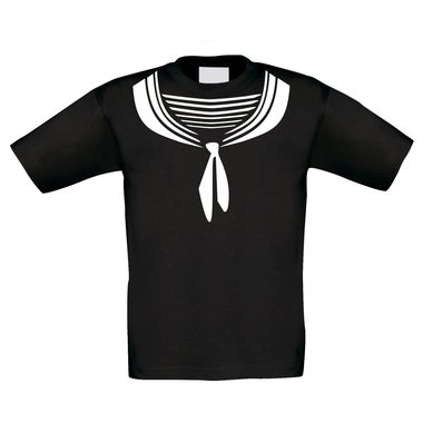 Kinder T-Shirt - Matrose weiss-dunkelblau 152-164