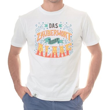 Herren T-Shirt - Zauberwort Alaaf dunkelblau-gelb S