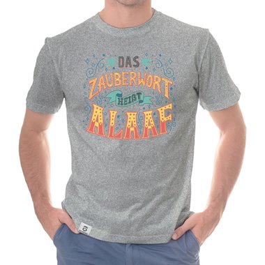 Herren T-Shirt - Zauberwort Alaaf dunkelblau-gelb S