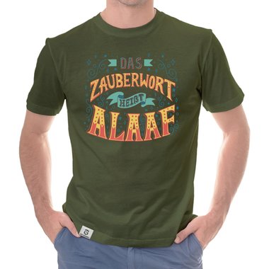 Herren T-Shirt - Zauberwort Alaaf dunkelblau-gelb S