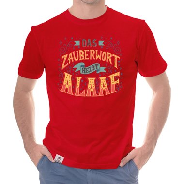 Herren T-Shirt - Zauberwort Alaaf dunkelblau-gelb S
