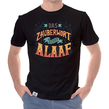 Herren T-Shirt - Zauberwort Alaaf dunkelblau-gelb S