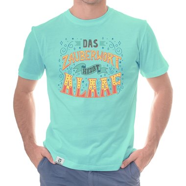 Herren T-Shirt - Zauberwort Alaaf dunkelblau-gelb S