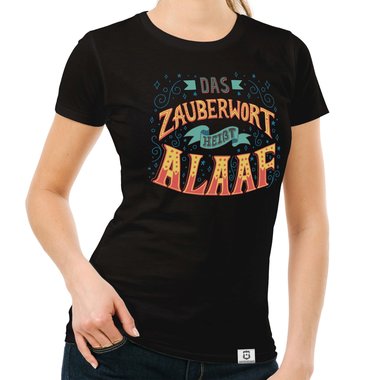 Damen T-Shirt - Zauberwort Alaaf dunkelblau-gelb S