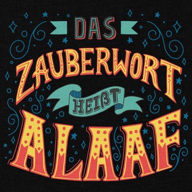 Damen T-Shirt - Zauberwort Alaaf dunkelblau-gelb S