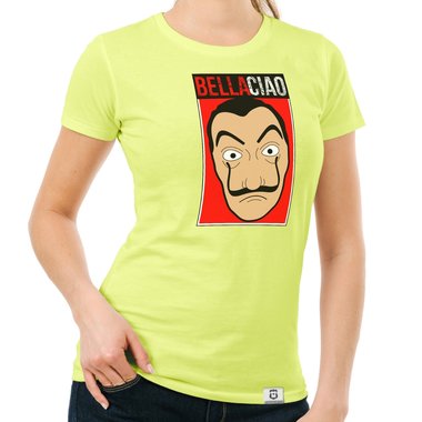 Damen T-Shirt - Bella Ciao dunkelblau-rot S