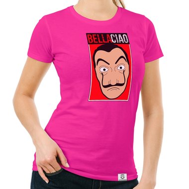 Damen T-Shirt - Bella Ciao weiss-rot XXL