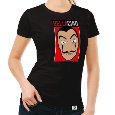 Damen T-Shirt - Bella Ciao weiss-rot XXL