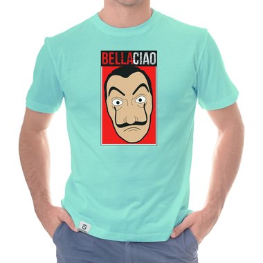 Herren T-Shirt - Bella Ciao dunkelblau-rot S