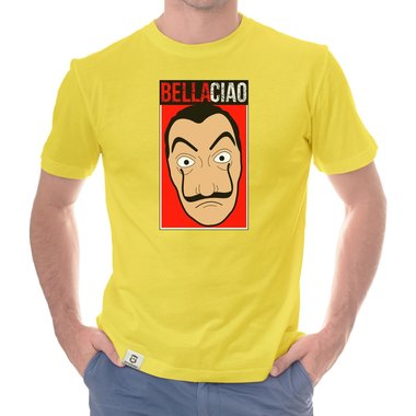 Herren T-Shirt - Bella Ciao dunkelblau-rot S