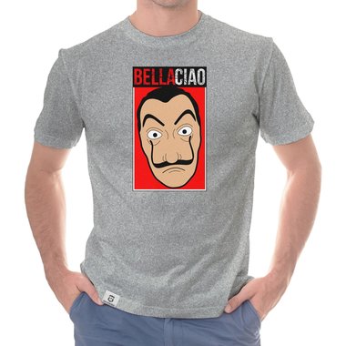 Herren T-Shirt - Bella Ciao dunkelblau-rot S