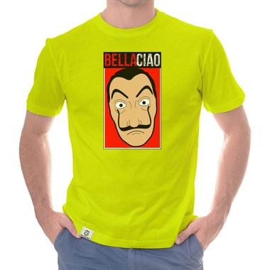 Herren T-Shirt - Bella Ciao dunkelblau-rot S