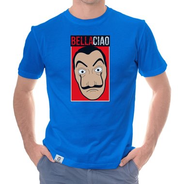 Herren T-Shirt - Bella Ciao dunkelblau-rot S