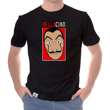 Herren T-Shirt - Bella Ciao dunkelblau-rot S