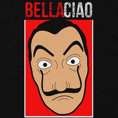 Herren T-Shirt - Bella Ciao weiss-rot 5XL