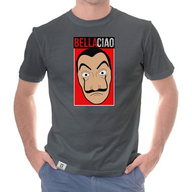 Herren T-Shirt - Bella Ciao weiss-rot 5XL