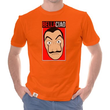 Herren T-Shirt - Bella Ciao weiss-rot 5XL