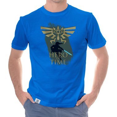 Herren T-Shirt - Hero of Time dunkelblau-gold S