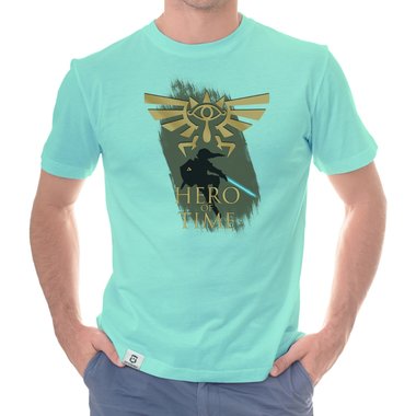 Herren T-Shirt - Hero of Time dunkelblau-gold S