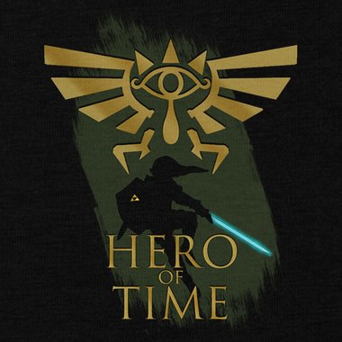 Herren T-Shirt - Hero of Time dunkelblau-gold S