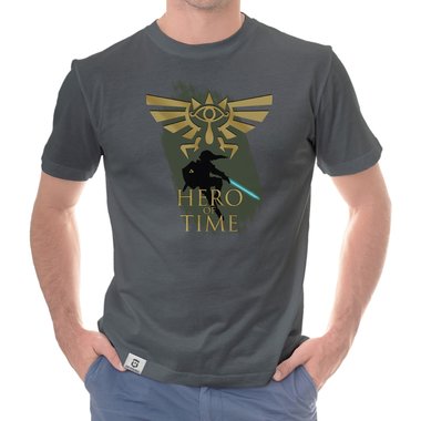 Herren T-Shirt - Hero of Time dunkelblau-gold S