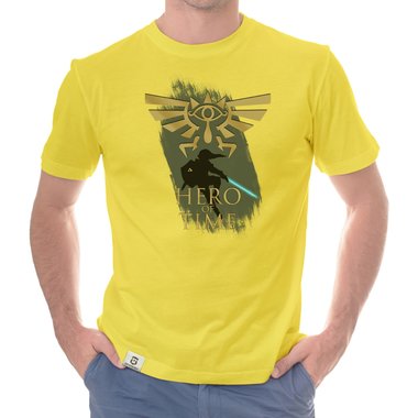 Herren T-Shirt - Hero of Time dunkelblau-gold S