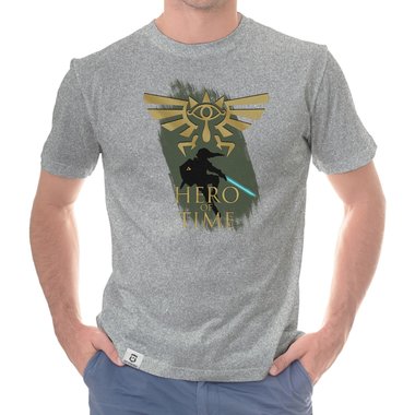Herren T-Shirt - Hero of Time dunkelblau-gold S