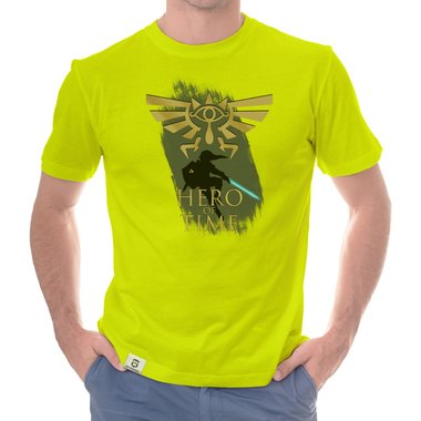 Herren T-Shirt - Hero of Time dunkelblau-gold S