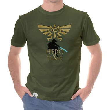 Herren T-Shirt - Hero of Time dunkelblau-gold S