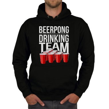 Herren Hoodie - Beerpong Drinking Team schwarz-weiss 5XL