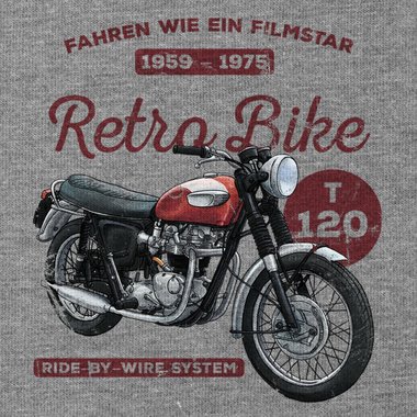 Herren T-Shirt - V-Ausschnitt - Retro Bike