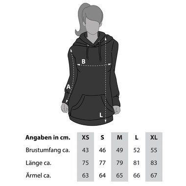 Damen Long Hoodie - Gaming Classic