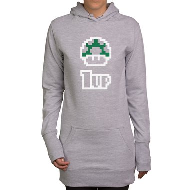 Damen Long Hoodie - Super Mario - 1 Up