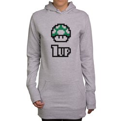 Damen Long Hoodie - Super Mario - 1 Up