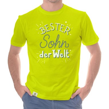 Herren T-Shirt - Bester Sohn der Welt dunkelblau-weiss S