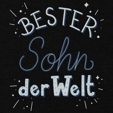 Herren T-Shirt - Bester Sohn der Welt t�rkis-weiss XXXL