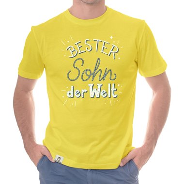 Herren T-Shirt - Bester Sohn der Welt t�rkis-weiss XXXL