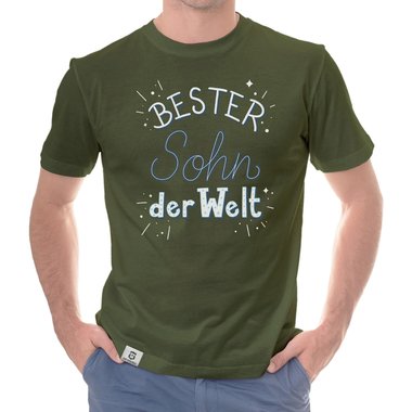 Herren T-Shirt - Bester Sohn der Welt t�rkis-weiss XXXL
