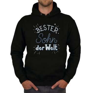 Herren Hoodie - Bester Sohn der Welt dunkelgrau-weiss XS